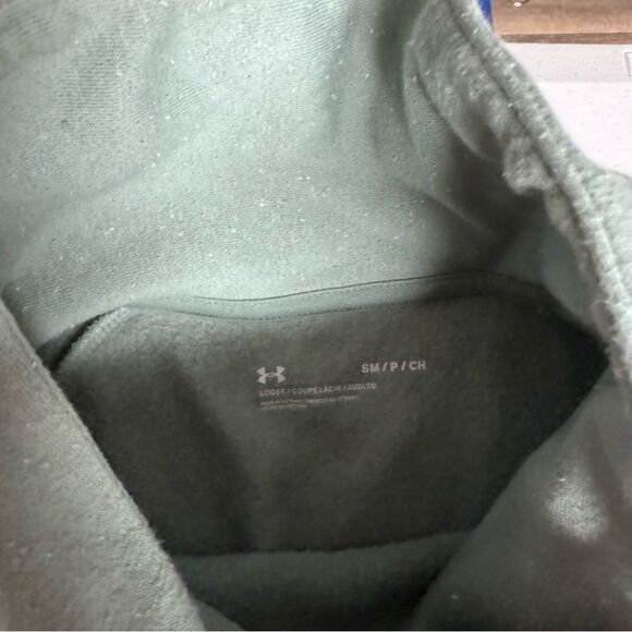 Under Armour Rival Fleece wrap neck sweatshirt size S small women’s green - Picture 2 of 2